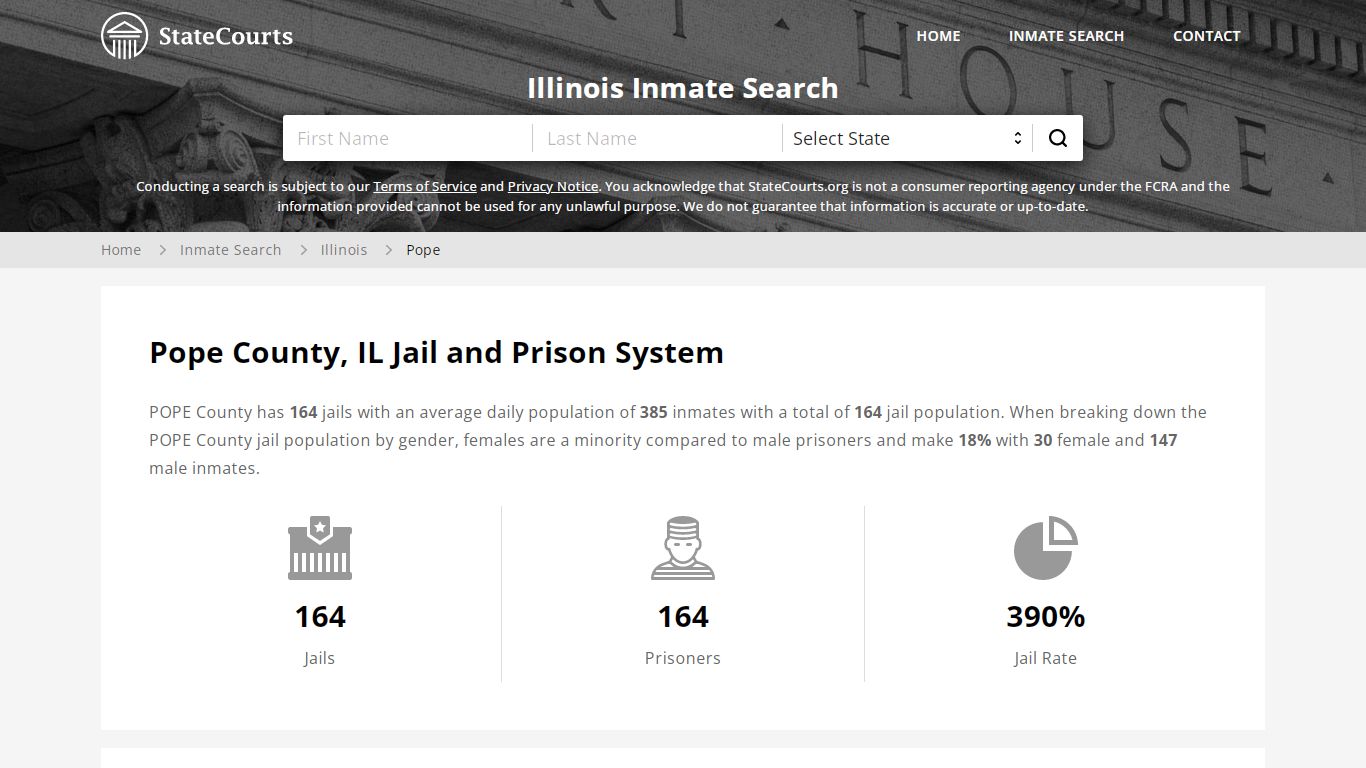 Pope County, IL Inmate Search - StateCourts